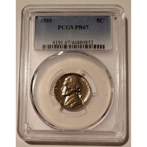 1959 Jefferson Nickel Proof PR67 PCGS